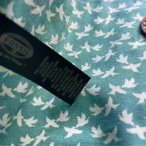 y2k floral rose mini messenger coated purse fossil artsy design buckle snap zip - Picture 9 of 9